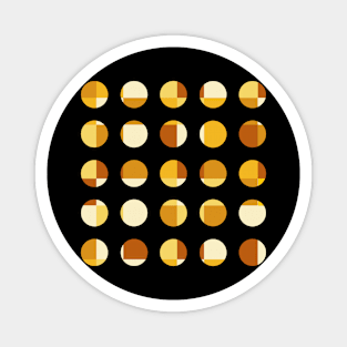 Abstract Geometric Yellow Dots Pattern Magnet